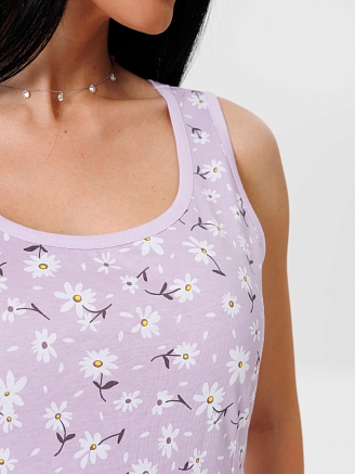 Женский сарафан С-82(К) / Лиловый (цветы)