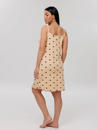 Женская сорочка Сор-100(К) / Желтый (сердечки)