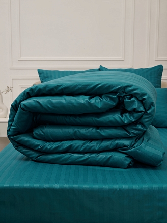 Пододеяльник микрофибра страйп / Морская волна