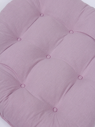 Комплект подушек на стул с завязками (бязь) 2 шт. / Темно-розовый