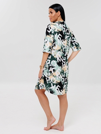 Женский халат Х-149(К) / Зеленый (буквы)