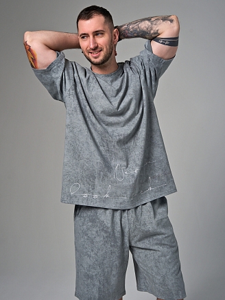 Мужской комплект "Винтаж" (бриджи) 2327-К / Серый