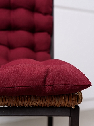 Подушка на стул со спинкой / Бордовый