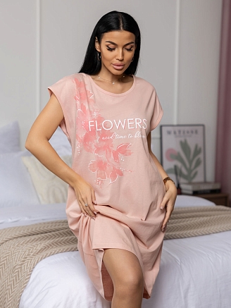 Женская ночная сорочка мод.1805/13 / Светло-розовый