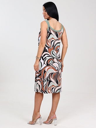 Женский сарафан Матрешка-2 СК-2206 / Оливковые разводы