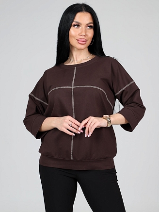 Женский свитшот Николет / коричневый