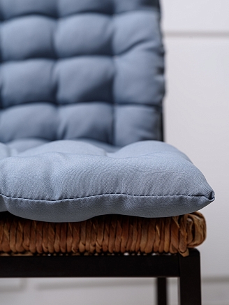 Подушка на стул со спинкой / Светло-серый