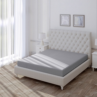 Простыня поплин "Волшебная Ночь" 220/240 / Серое облако