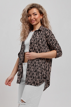 Женская рубашка 53028 / светло-бежевый