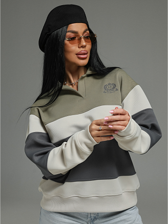 Женский свитшот Тринити / Оливковый