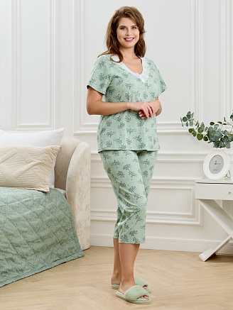 Женская пижама Канна-2 / зелёный