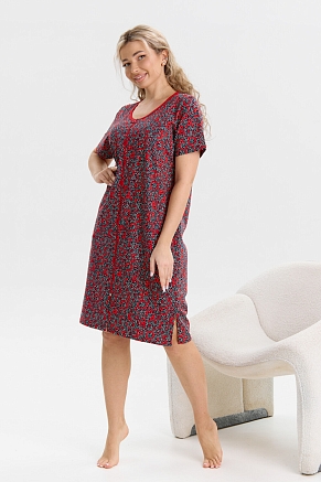 Женский халат 37000 / сине-красный