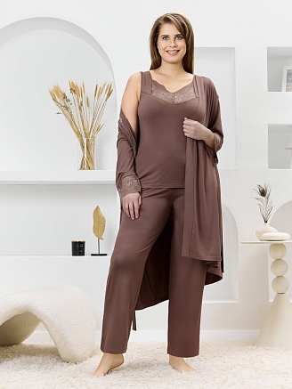 Женская пижама Джара-2 П-501 / коричневый