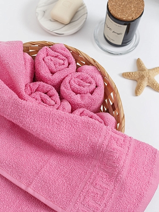 Полотенце махровое г/к Узбекистан 380 гр/м2 / 105-ярко-розовый