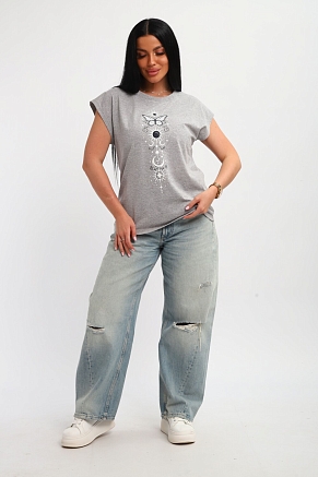 Женская футболка 85670 / серый