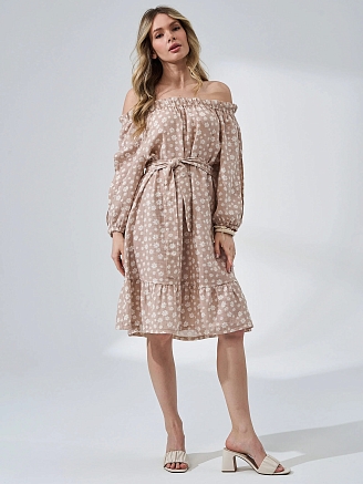 Женское платье "Романтика" 2474-Мус / Бежевый