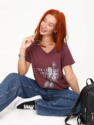 Женская футболка Сопряжение / лиловый