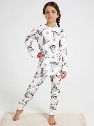 Детская пижама с брюками "Утро" / Мишка Тедди