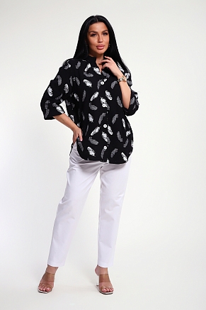 Женская рубашка 32745 / черный