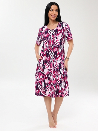 Женский халат Х-88(К) / Фуксия (узоры)