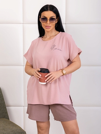 Женский костюм мод.2182/2 / Розовая пудра