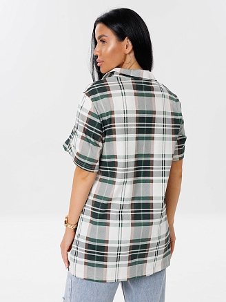 Женская туника Т-221(К) / Коричневый (клетка)