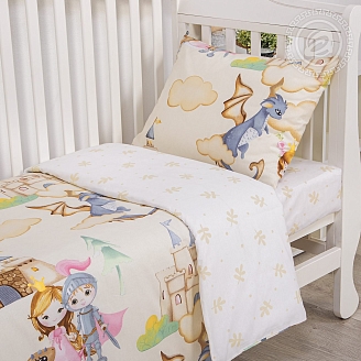 Постельное белье в кроватку поплин арт.922 Воздушный замок