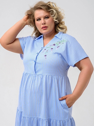 Женское платье "Шалфей" 1928-К / Голубой