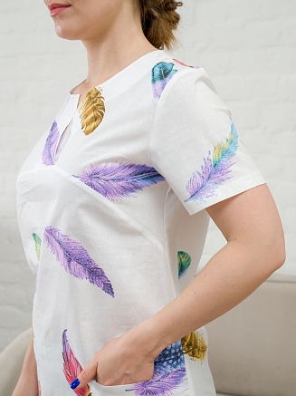 Рубашка медицинская женская М-281-12317 Поплин