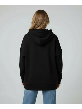 Женское худи Альфа / Черный