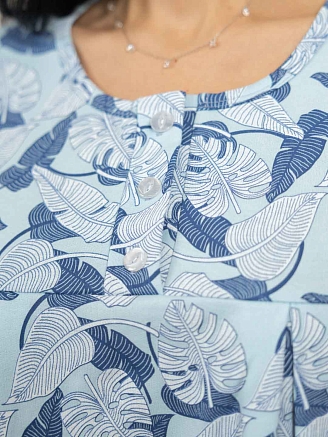 Женская ночная сорочка мод.1782/12 / Голубой