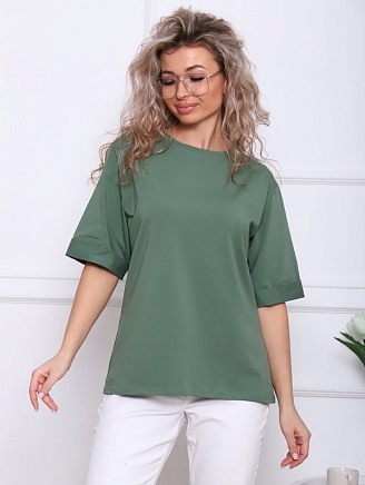 Женская футболка Кейт-2 / Фисташковый темный