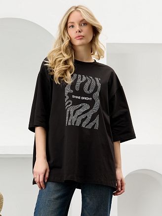 Женская футболка Флеш-5 Ф-129 / чёрный