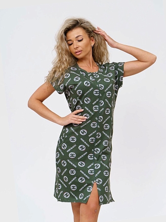 Женский халат мод.1671/6 / Зеленый