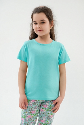 Детская футболка из кулирки / Ментол
