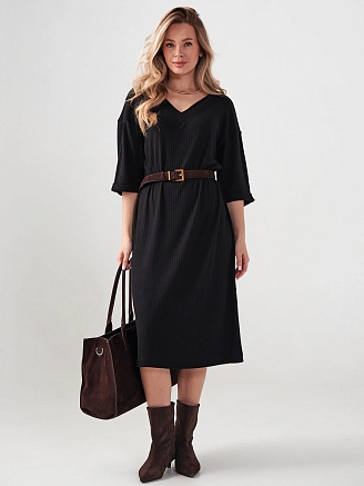 Женское платье "Ангора" 2418-Л / Черный