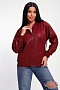 Женский бомбер 20691 / бордовый