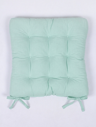 Комплект подушек на стул с завязками (бязь) 2 шт. / Мятный