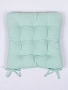 Комплект подушек на стул с завязками (бязь) 2 шт. / Мятный