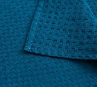 Полотенце банное вафельное полотно / Морская волна П