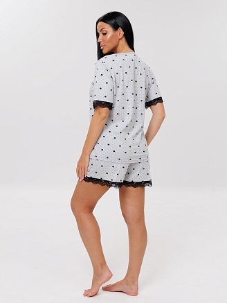 Женская пижама П-69(К) / Серый (короны)