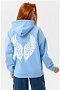 Женская толстовка 8578 оверсайз / голубой+ангел