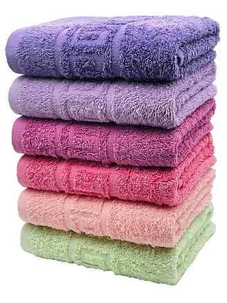 Полотенце Туркмения 380 гр/м2 (греческий бордюр) ОПТ / В ассортименте