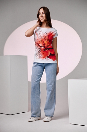 Женская футболка 7030 / цветок