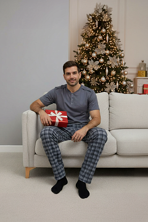 Пижама мужская Клетка С Арт. 10452