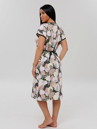 Женский халат Х-81(К) / Бежевый (пятна)