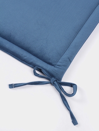 Комплект квадратных подушек на стул с завязками (2 шт.) / Синий