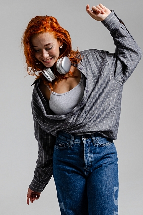 Женская майка 14437/1 / серый меланж