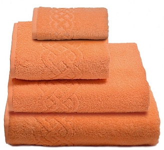 Полотенце махровое Донецкая Мануфактура Plait / Оранжевый