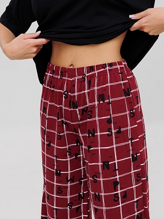 Женский костюм К-88 (К+Л) / Бордовый (клетка)